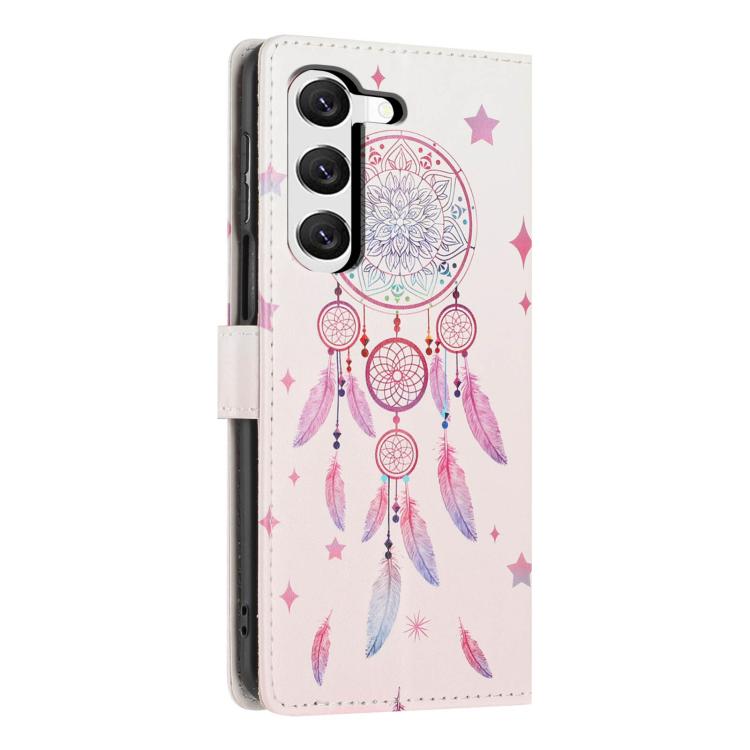 For Galaxy S23+ 5G Colorful Painting Vegan Leather Phone Case with Lanyard