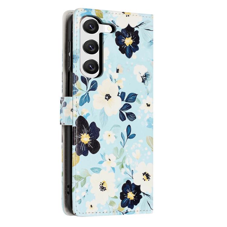 For Galaxy S23+ 5G Colorful Painting Vegan Leather Phone Case with Lanyard