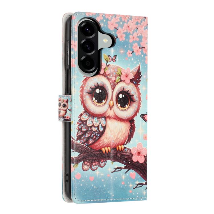 For Galaxy M16 5G Colorful Painting Vegan Leather Phone Case with Lanyard