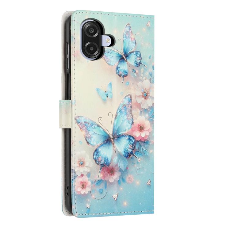 For Galaxy M06 5G Colorful Painting Vegan Leather Phone Case with Lanyard