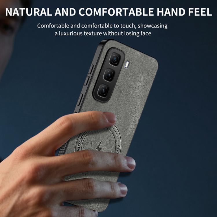 For Infinix Hot 50 5G WANLONFENG SD Series Nappa Texture Magnetic Phone Case