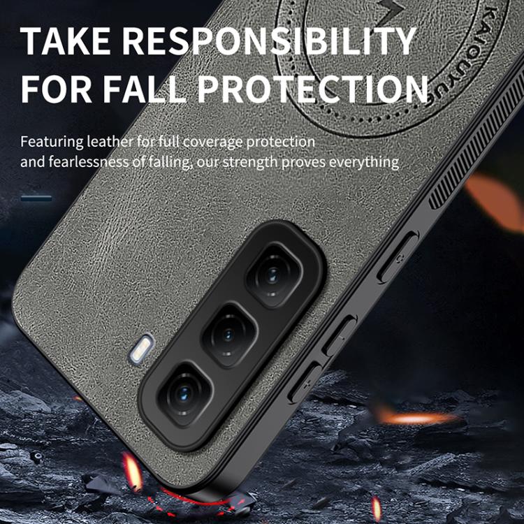 For Infinix Hot 50 Pro 4G WANLONFENG SD Series Nappa Texture Magnetic Phone Case