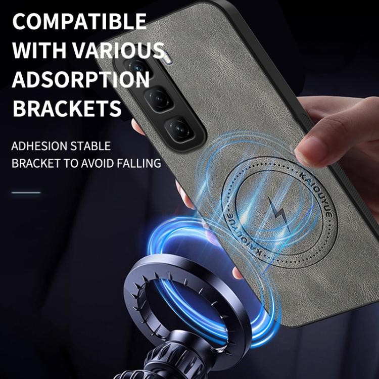 For Infinix Hot 50 Pro+ 4G WANLONFENG SD Series Nappa Texture Magnetic Phone Case