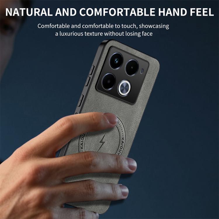 For Infinix Note 40 Pro 5G / 4G WANLONFENG SD Series Nappa Texture Magnetic Phone Case