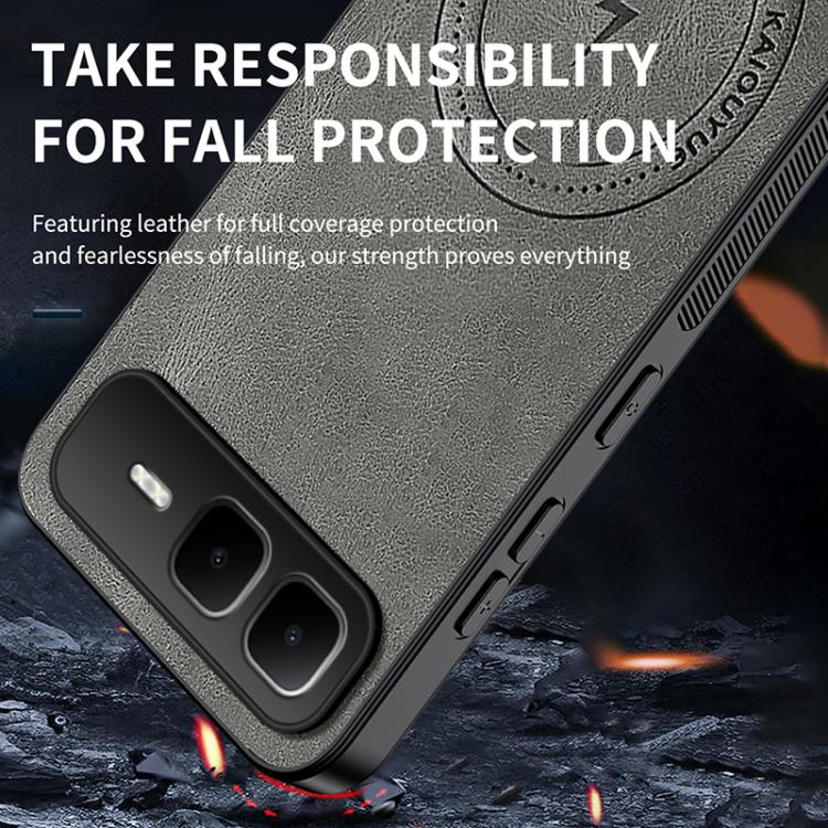 For Infinix Smart 10 Plus WANLONFENG SD Series Nappa Texture Magnetic Phone Case