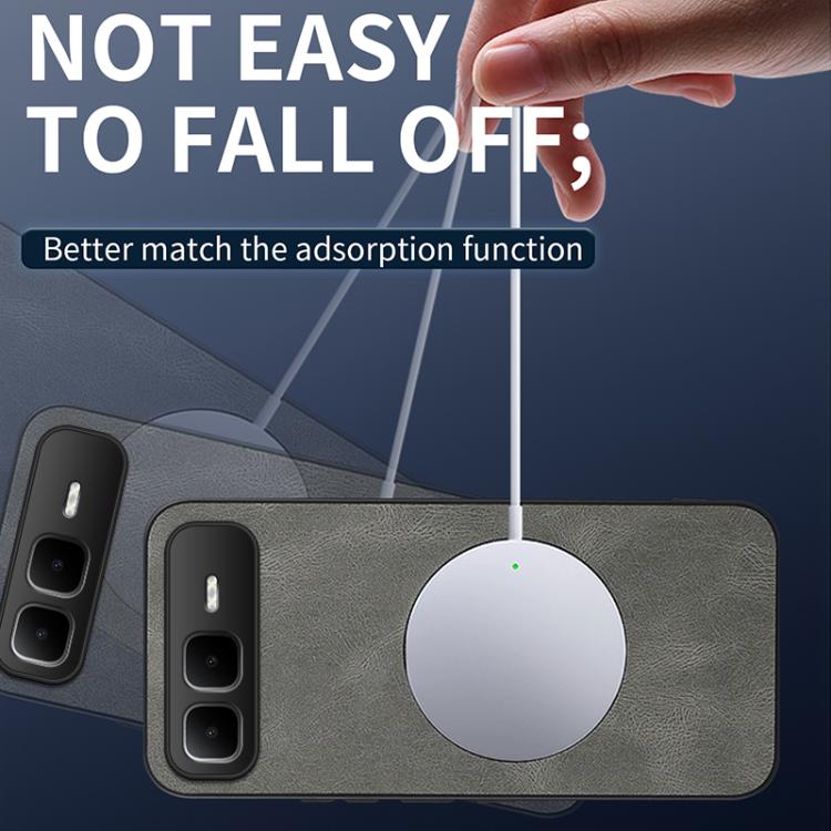 For Infinix Smart 10 Plus WANLONFENG SD Series Nappa Texture Magnetic Phone Case