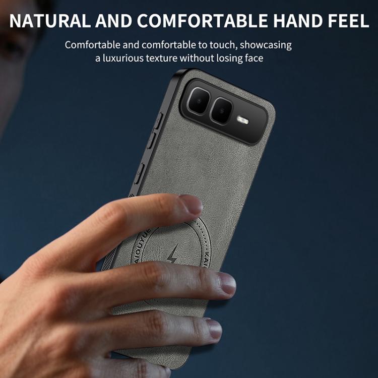 For Infinix Smart 10 Plus WANLONFENG SD Series Nappa Texture Magnetic Phone Case