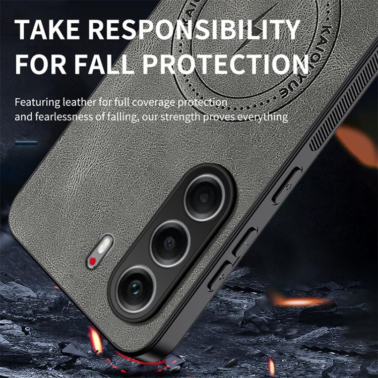 For Tecno Camon 40 Pro 5G WANLONFENG SD Series Nappa Texture Magnetic Phone Case