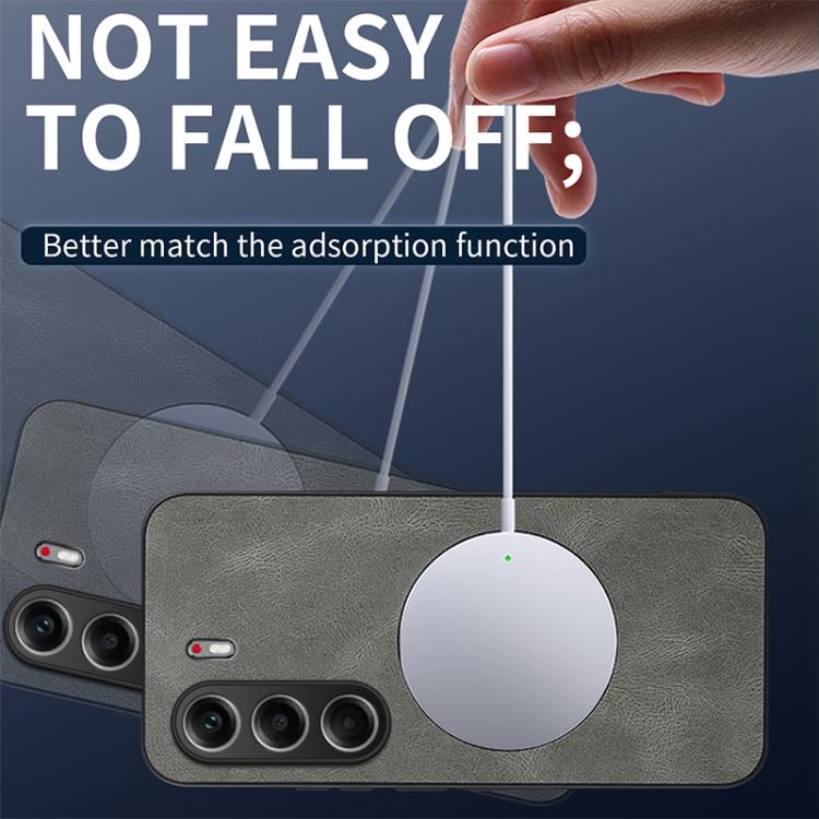 For Tecno Camon 40 Pro 5G WANLONFENG SD Series Nappa Texture Magnetic Phone Case