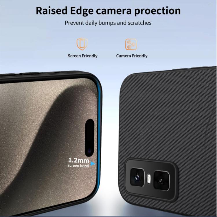 For Infinix GT 30 Pro 5G WANLONFENG TQ Series Magnetic Carbon Fiber Texture PC Hybrid TPU Phone Case