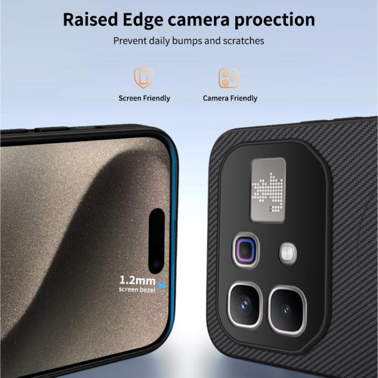 For Infinix Note 60 / 60 Pro 5G WANLONFENG TQ Series Magnetic Carbon Fiber Texture PC Hybrid TPU Phone Case
