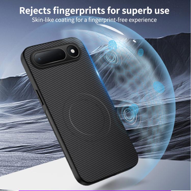 For Tecno Spark 50 5G WANLONFENG TQ Series Magnetic Carbon Fiber Texture PC Hybrid TPU Phone Case