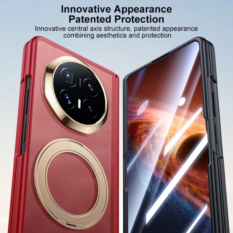 For Honor Magic V6 Integrated Matte Skin Feel Phone Case with Rotating Holder