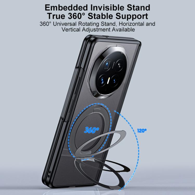 For Honor Magic V6 Integrated Matte Skin Feel Phone Case with Rotating Holder
