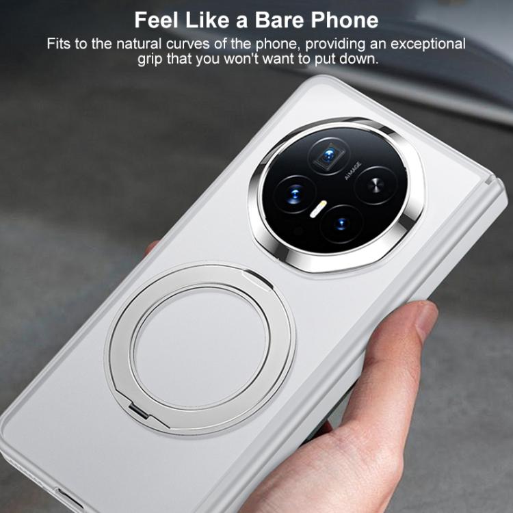 For Honor Magic V6 Integrated Matte Skin Feel Phone Case with Rotating Holder