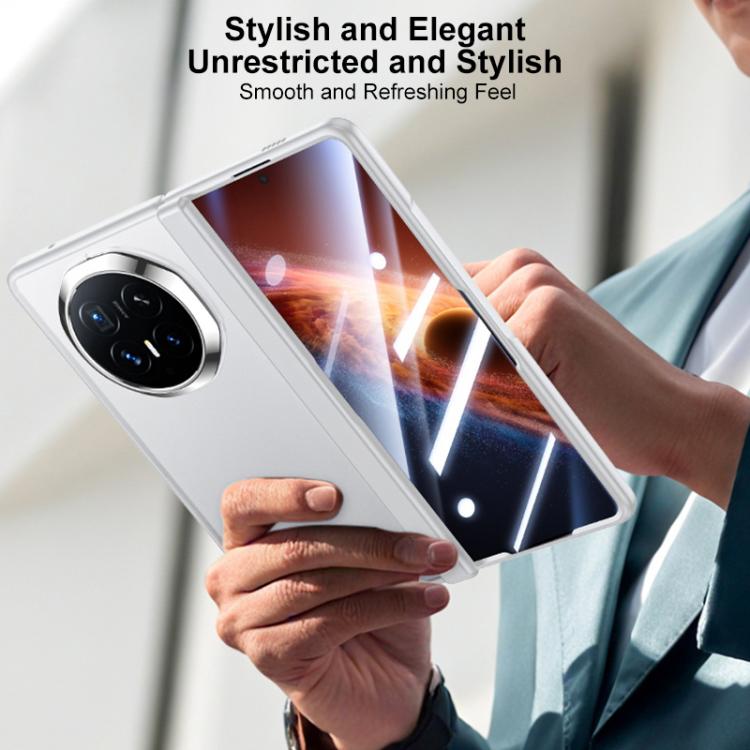 For Honor Magic V6 Integrated Matte Skin Feel Plating Lens Frame Phone Case