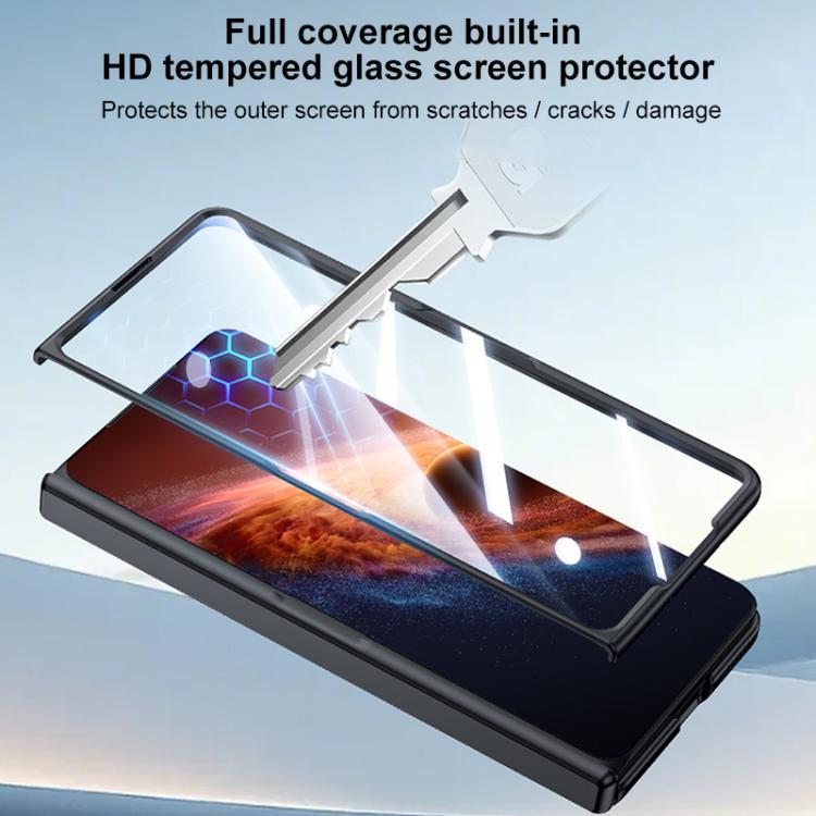 For Honor Magic V6 Integrated Matte Skin Feel Plating Lens Frame Phone Case