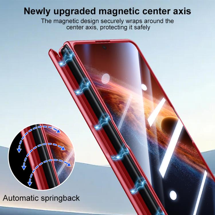 For Honor Magic V6 Integrated Matte Skin Feel Plating Lens Frame Phone Case