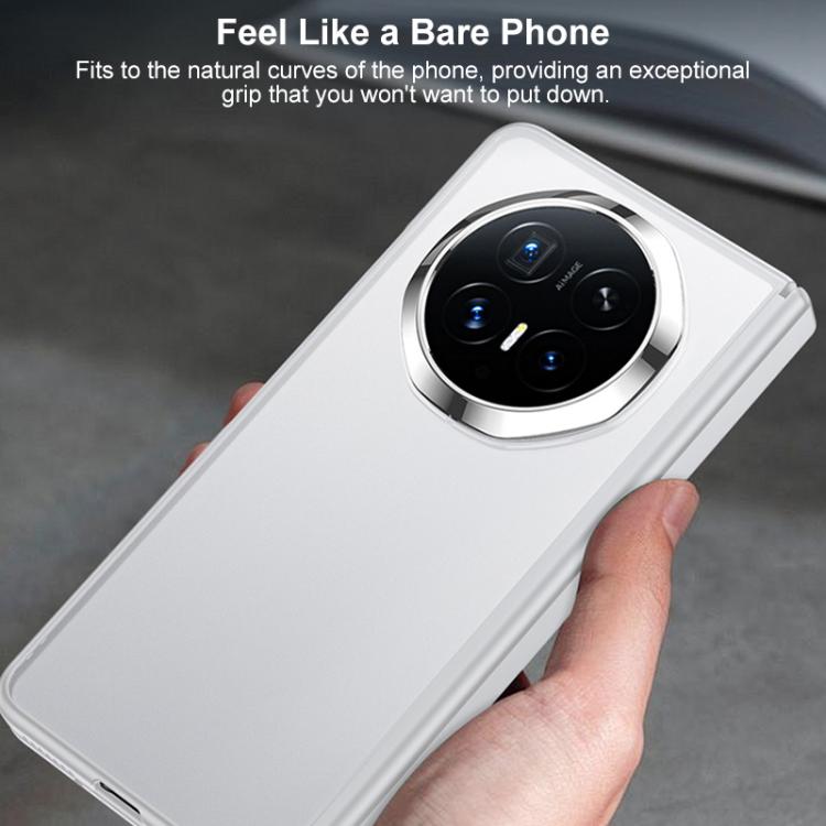 For Honor Magic V6 Integrated Matte Skin Feel Plating Lens Frame Phone Case