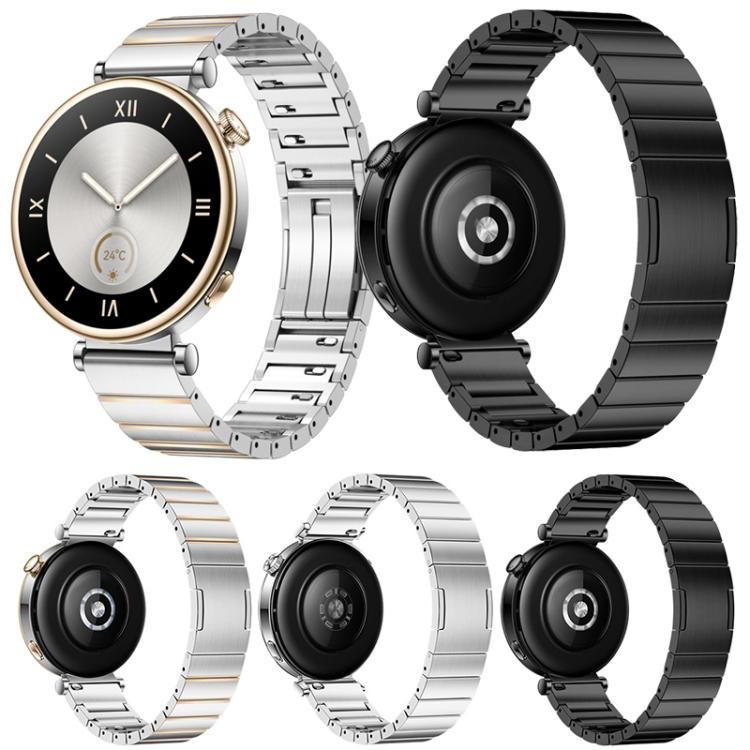 18mm One-Bead Butterfly Clasp Sliding Quick Release Stainless Steel Watch Band