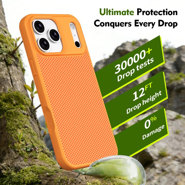 For iPhone 17 Pro Max Carbon Fiber Texture TPU Soft Edge Magnetic Shockproof Phone Case