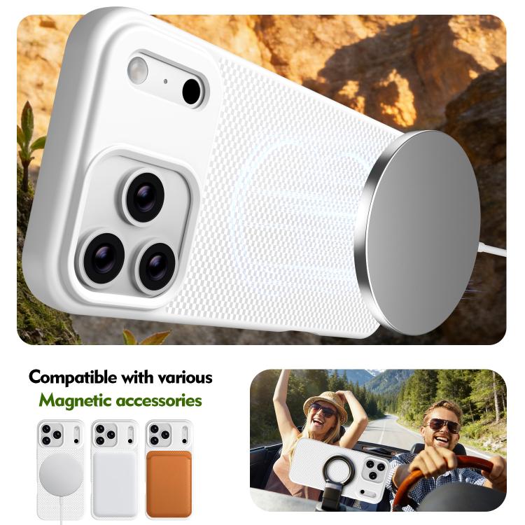 For iPhone 16 Carbon Fiber Texture TPU Soft Edge Magnetic Shockproof Phone Case