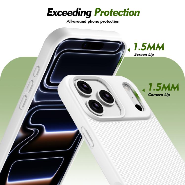 For iPhone 16 Carbon Fiber Texture TPU Soft Edge Magnetic Shockproof Phone Case