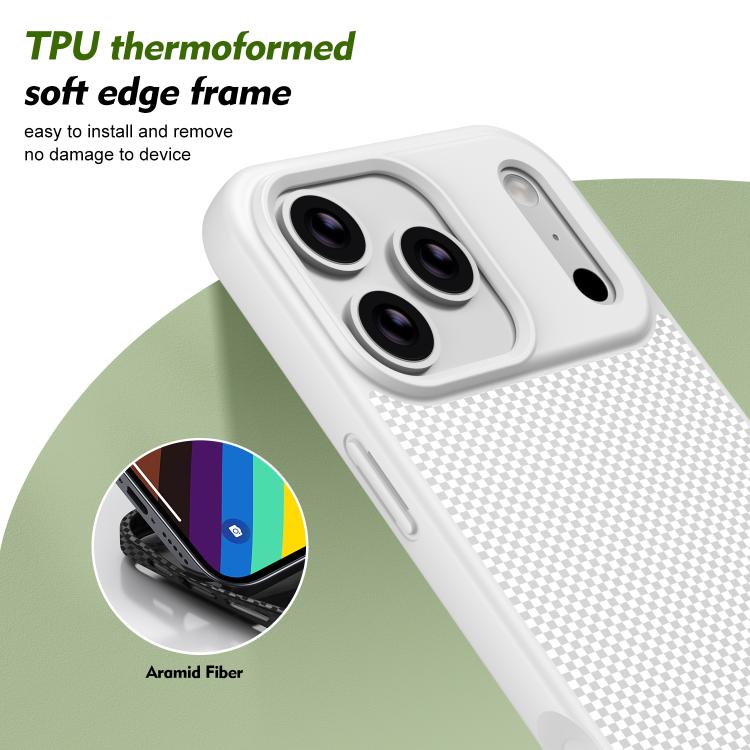 For iPhone 16 Carbon Fiber Texture TPU Soft Edge Magnetic Shockproof Phone Case