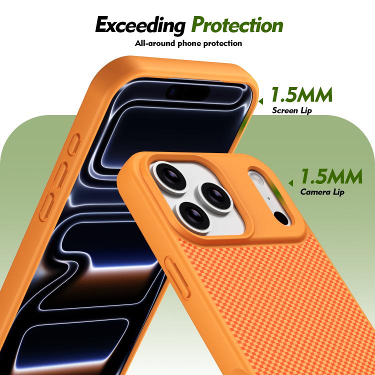 For iPhone 16 Carbon Fiber Texture TPU Soft Edge Magnetic Shockproof Phone Case