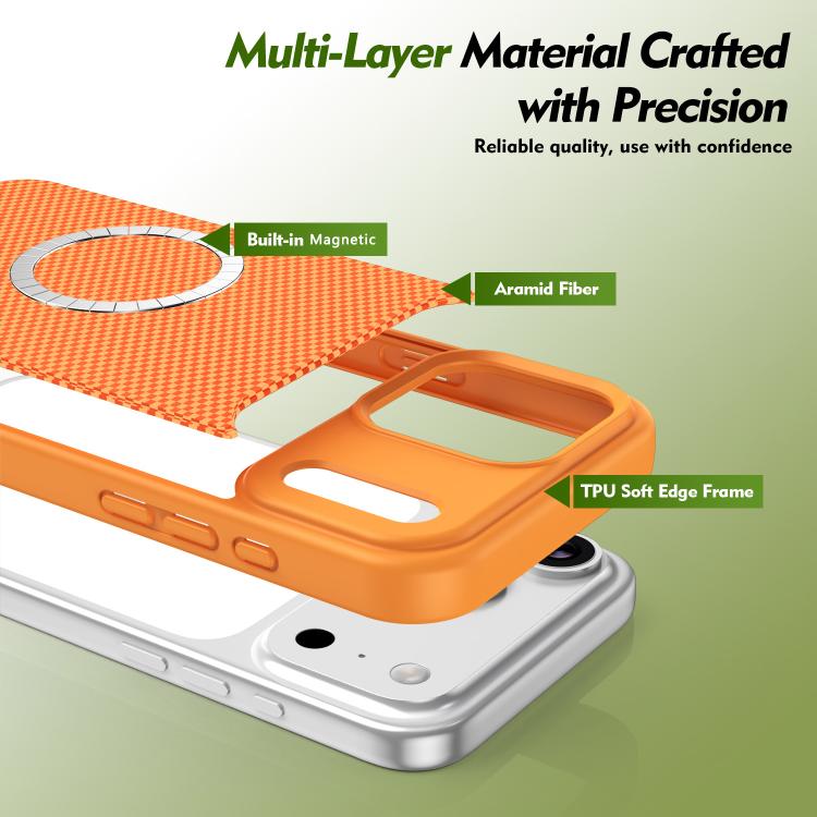 For iPhone 16 Carbon Fiber Texture TPU Soft Edge Magnetic Shockproof Phone Case