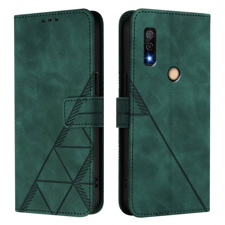 For Fujitsu Arrows We3 Crossbody 3D Embossed Flip Leather Phone Case