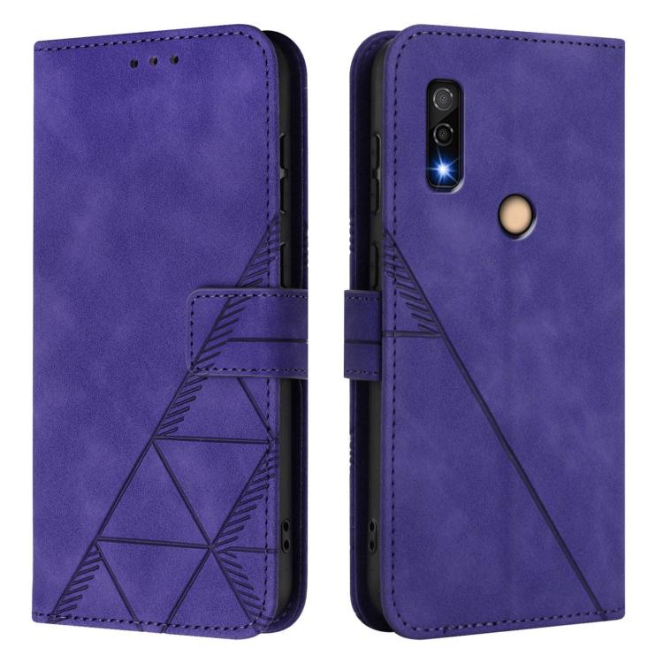 For Fujitsu Arrows We3 Crossbody 3D Embossed Flip Leather Phone Case