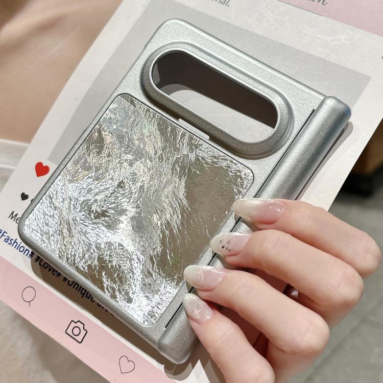 For Huawei Pura X Max Painted Silver Magnetic Dual-Hinge PC Phone Case