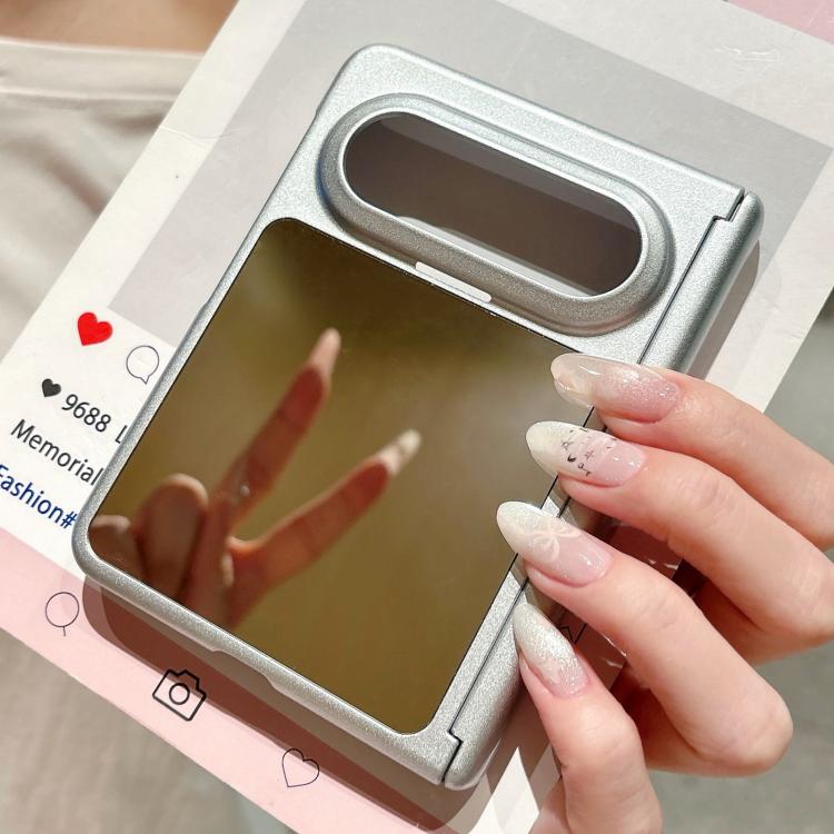 For Huawei Pura X Max Painted Silver Magnetic Dual-Hinge PC Phone Case