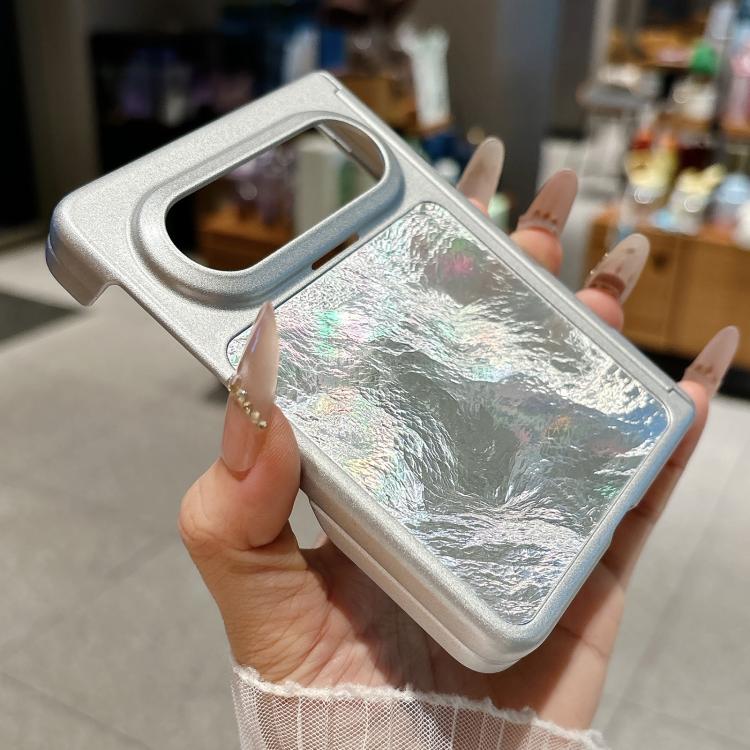 For Huawei Pura X Max Painted Silver Magnetic Dual-Hinge PC Phone Case