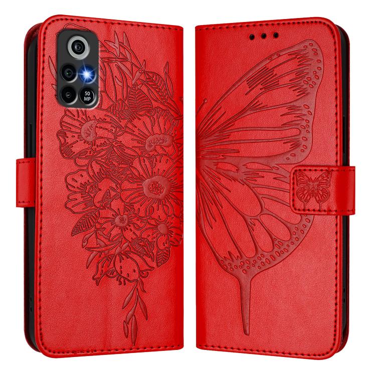 For Orbic Trophy 5G Embossed Butterfly Leather Phone Case