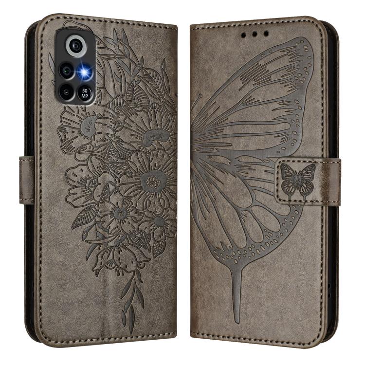 For Orbic Trophy 5G Embossed Butterfly Leather Phone Case