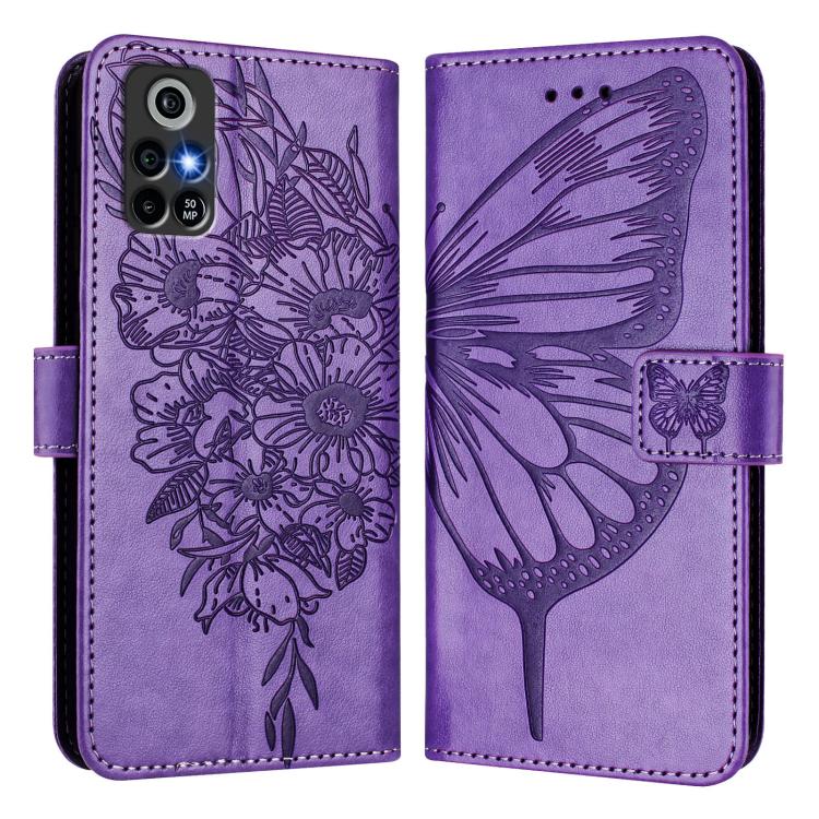For Orbic Trophy 5G Embossed Butterfly Leather Phone Case