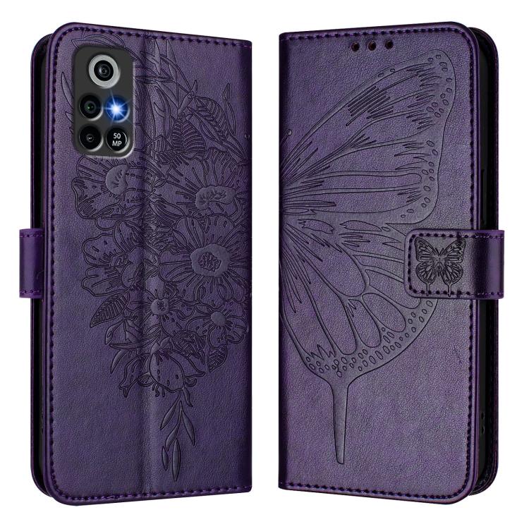 For Orbic Trophy 5G Embossed Butterfly Leather Phone Case