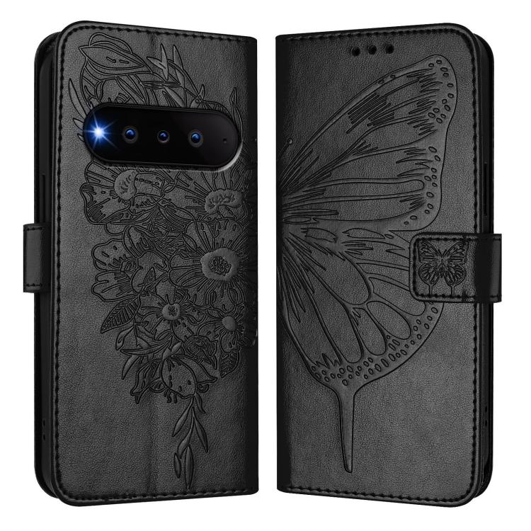 For Natural AI Phone 5G Embossed Butterfly Leather Phone Case