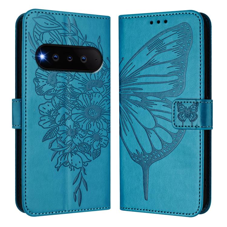 For Natural AI Phone 5G Embossed Butterfly Leather Phone Case