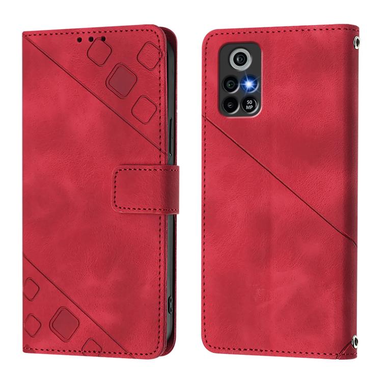 For Orbic Trophy 5G Skin-feel Embossed Leather Phone Case
