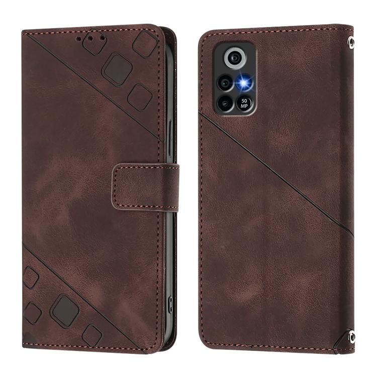 For Orbic Trophy 5G Skin-feel Embossed Leather Phone Case
