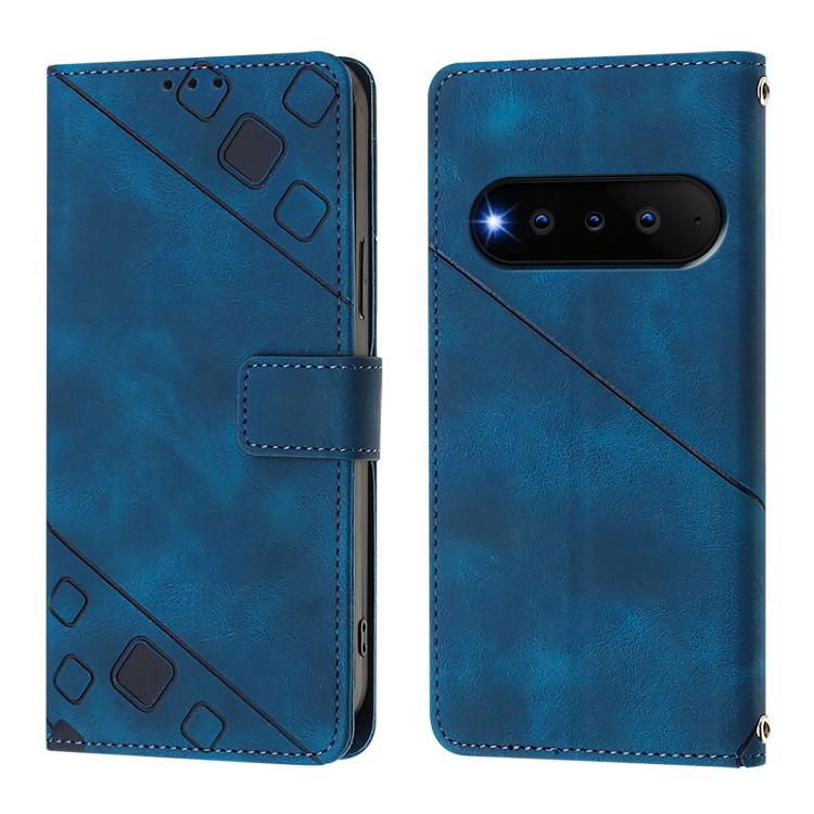 For Natural AI Phone 5G Skin-feel Embossed Leather Phone Case