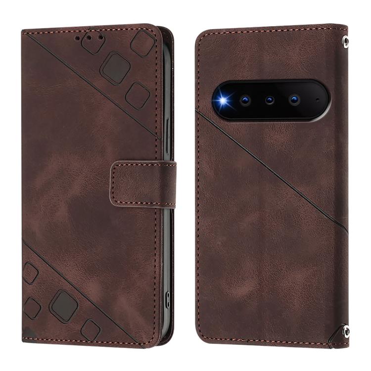 For Natural AI Phone 5G Skin-feel Embossed Leather Phone Case