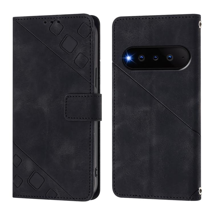 For Natural AI Phone 5G Skin-feel Embossed Leather Phone Case