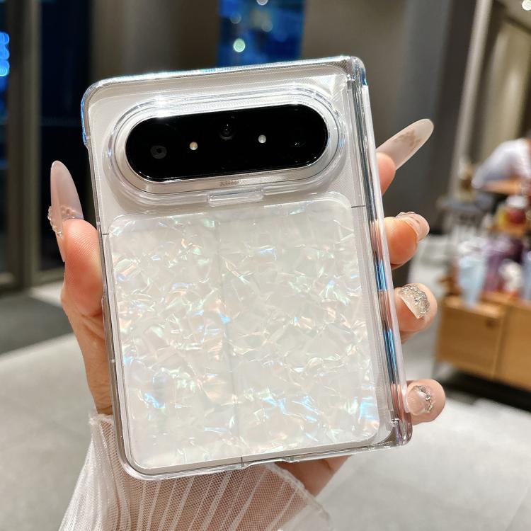 For Huawei Pura X Max Shell Pattern Clear-Edged Magnetic Hinge PC Phone Case