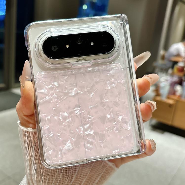 For Huawei Pura X Max Shell Pattern Clear-Edged Magnetic Hinge PC Phone Case