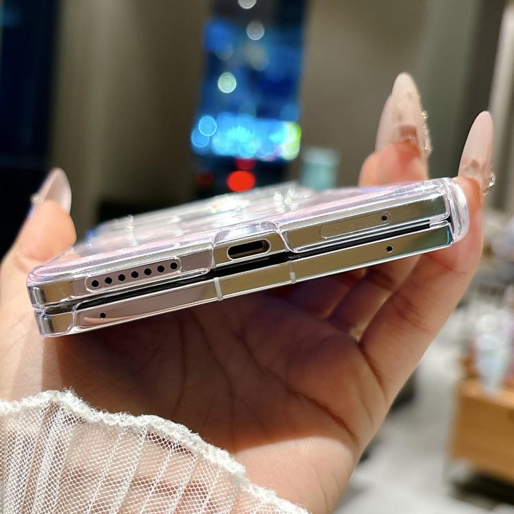 For Huawei Pura X Max Shell Pattern Clear-Edged Magnetic Hinge PC Phone Case