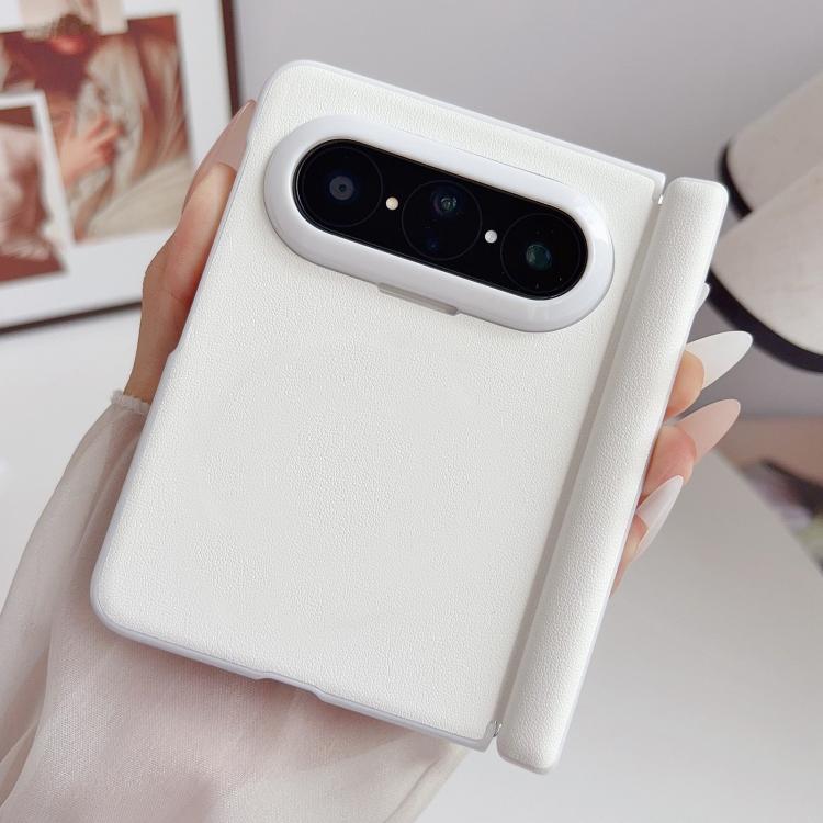 For Huawei Pura X Max Magnetic-Hinge Solid-Color Leather-Texture PC Phone Case